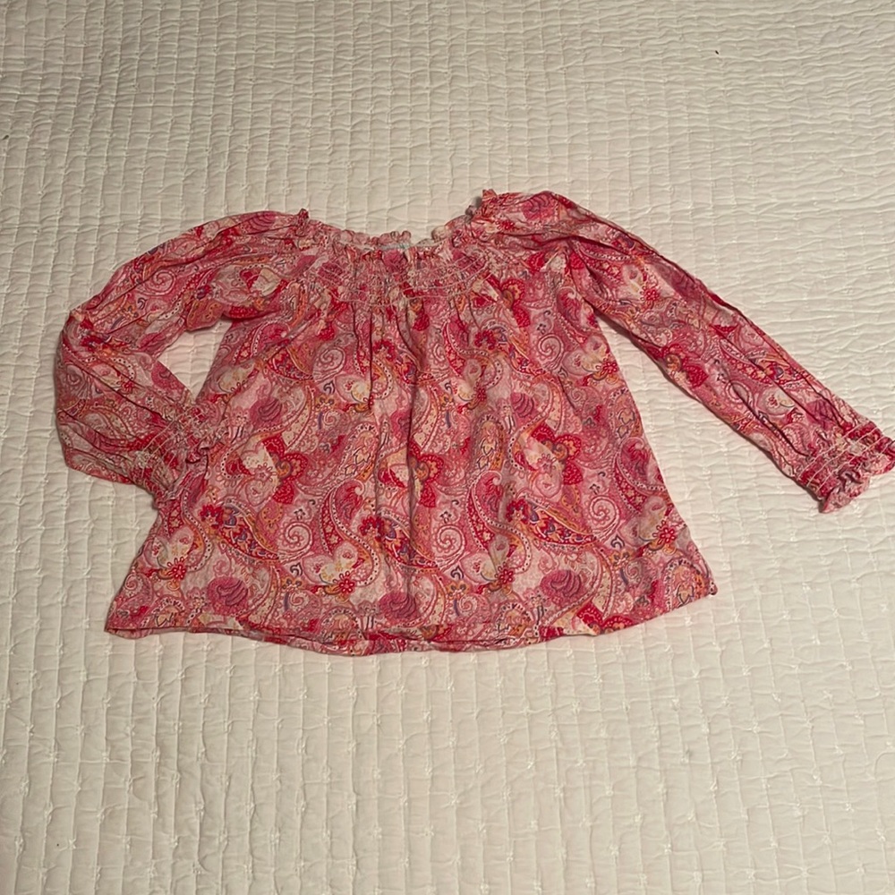 Little English Pink Paisley Top size 3T worn ONCE